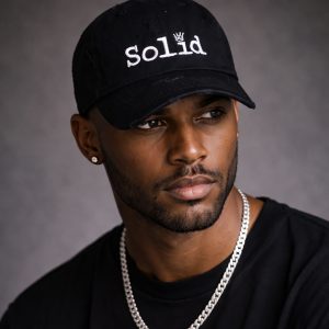 Solid Black/White Adjustable Unisex Cap